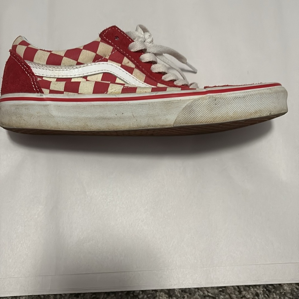 VANS red checker print shoes size: 7.5 - Picture 7 of 10